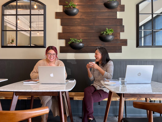 Leslie and Genny working at Stae Cafe in Markham