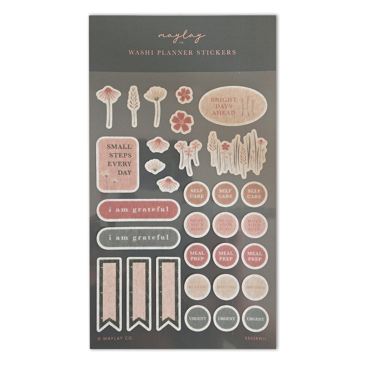Wildflowers Floral Washi Planner Sticker Sheet