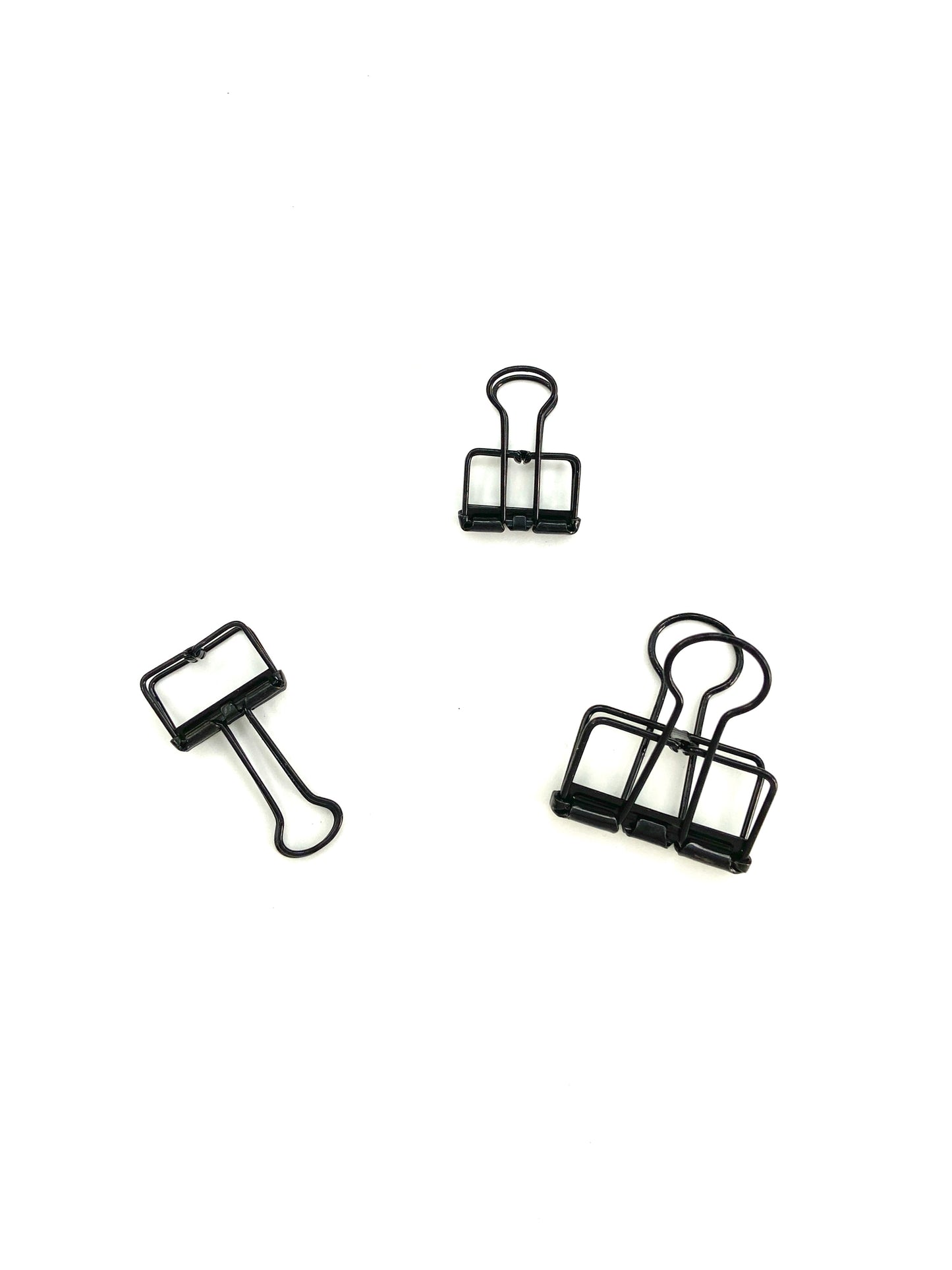 Black skeleton clips 2 small 1 medium