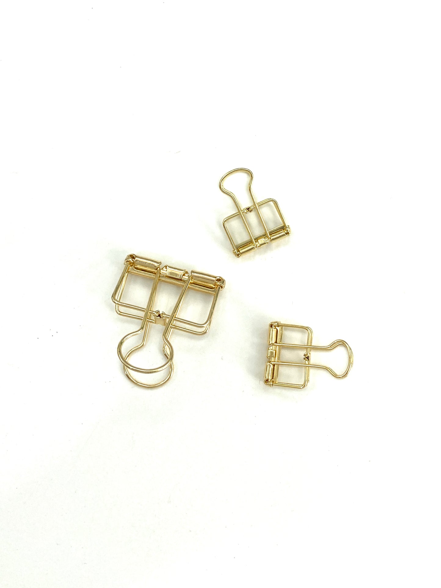 Gold skeleton clips 2 small 1 medium