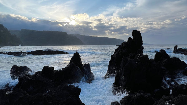 Coast at twilight on the road to Hana