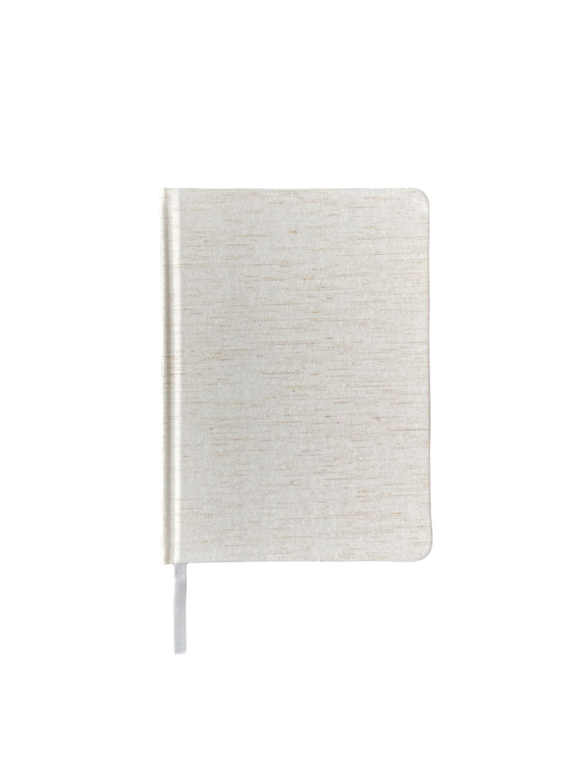 Small journal with linen fabric covers in birch color