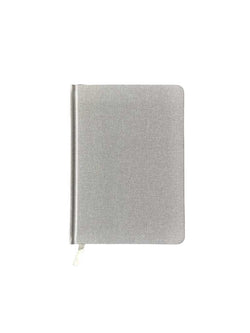 Small journal with gray linen fabric covers