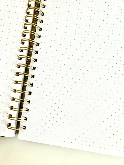 120 g recycled dot grid paper for medium spiral notebook
