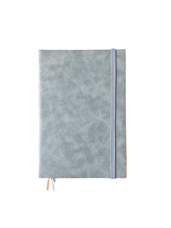 Premium vegan leather journal - grey A5, hard cover, lined pages