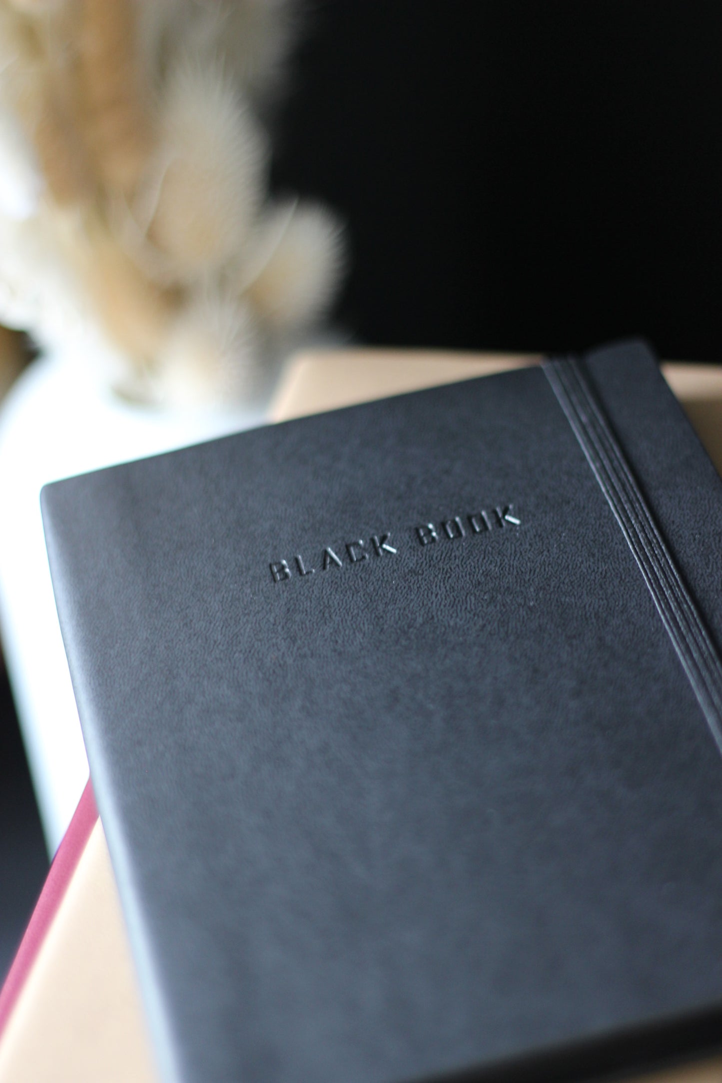 Little Black Book, vintage journal with square grid paper