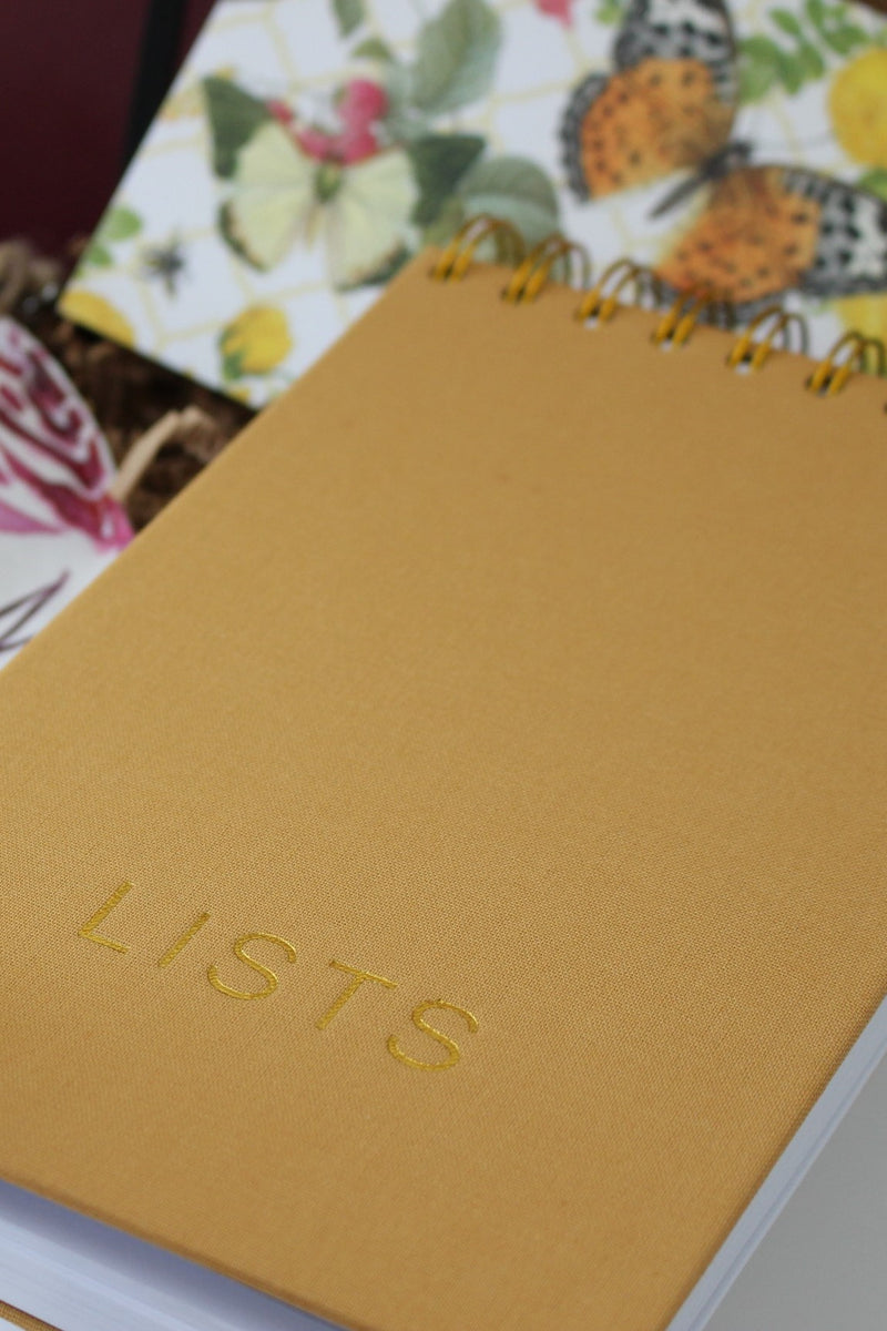 LISTS Spiral Notepad - Mustard