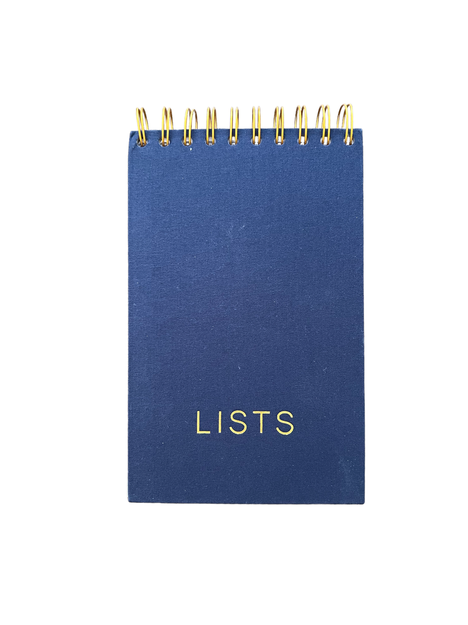 LISTS Spiral Notepad with gold accents, by Do Good Paper Co.