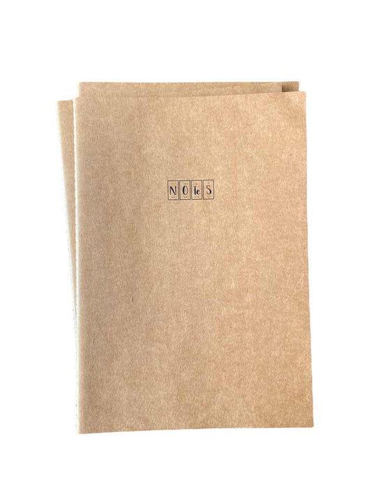 Set of 3 large notebooks by Do Good Paper Co., recycled Kraft paper