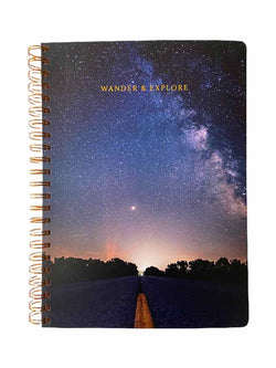 Large spiral hard cover notebook, Wander & Explore collection