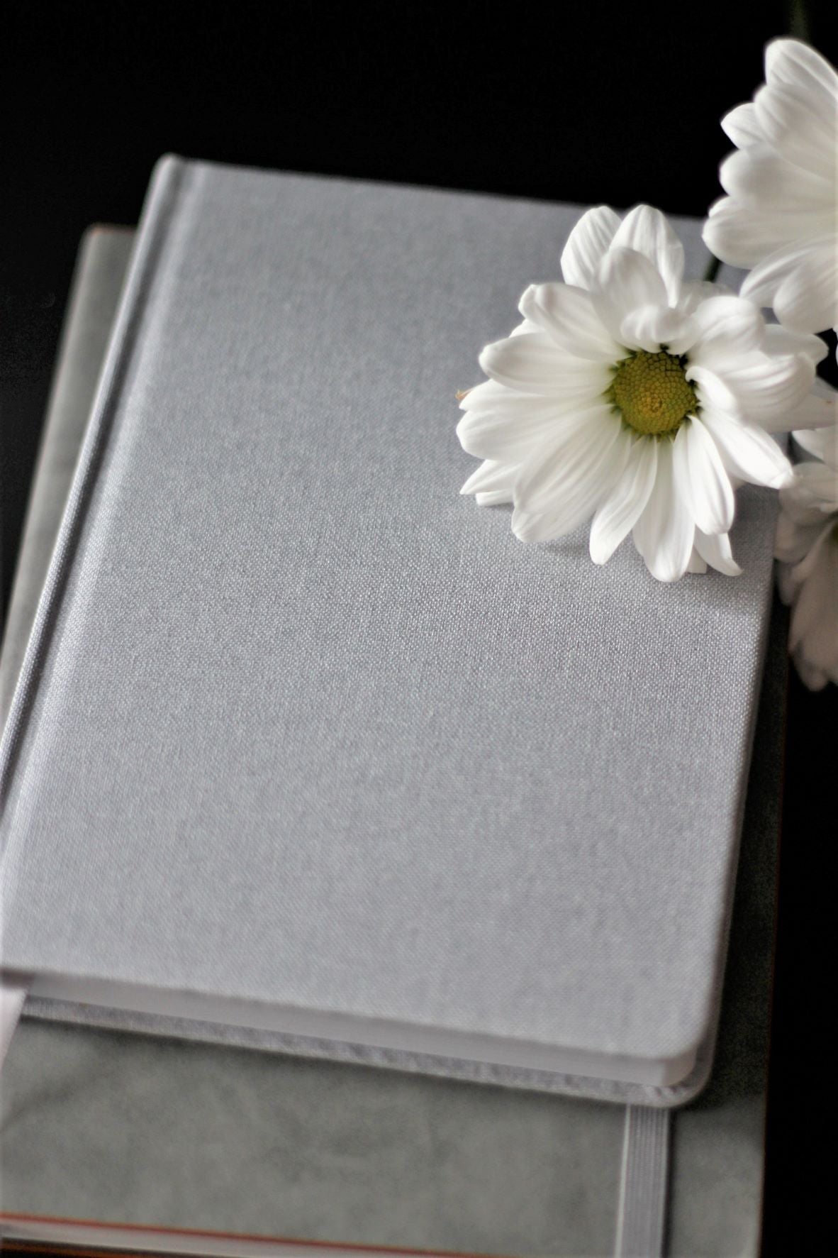 Linen Diary in grey, beautiful paper products from Canadian online stationery shop