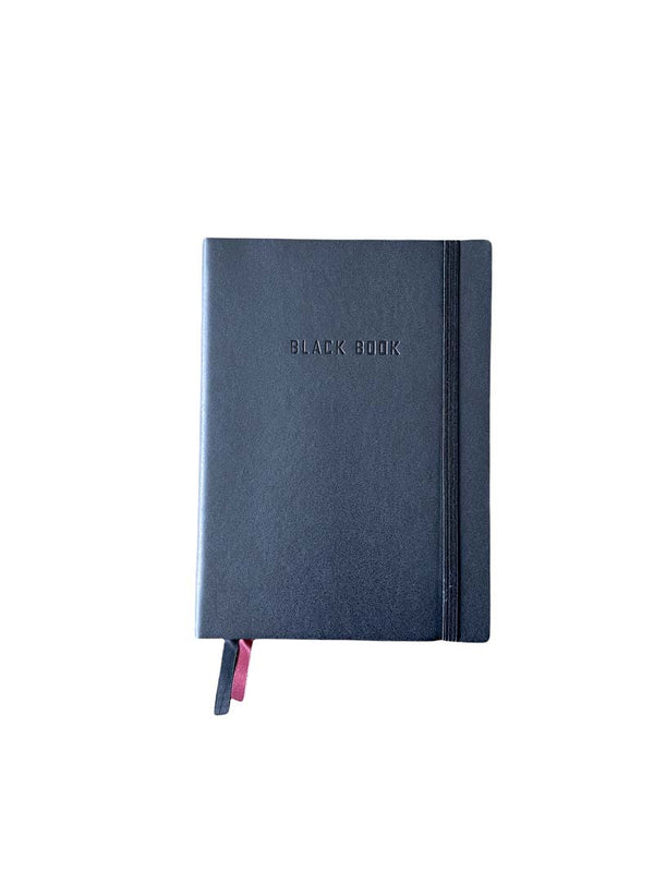 Little Black Book - vintage, soft vegan leather journal, B6