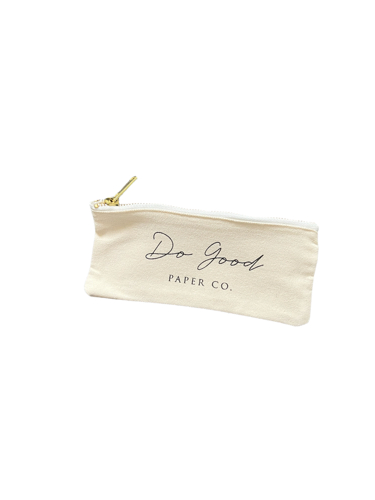 Canvas branded pencil case for pens and other stationery