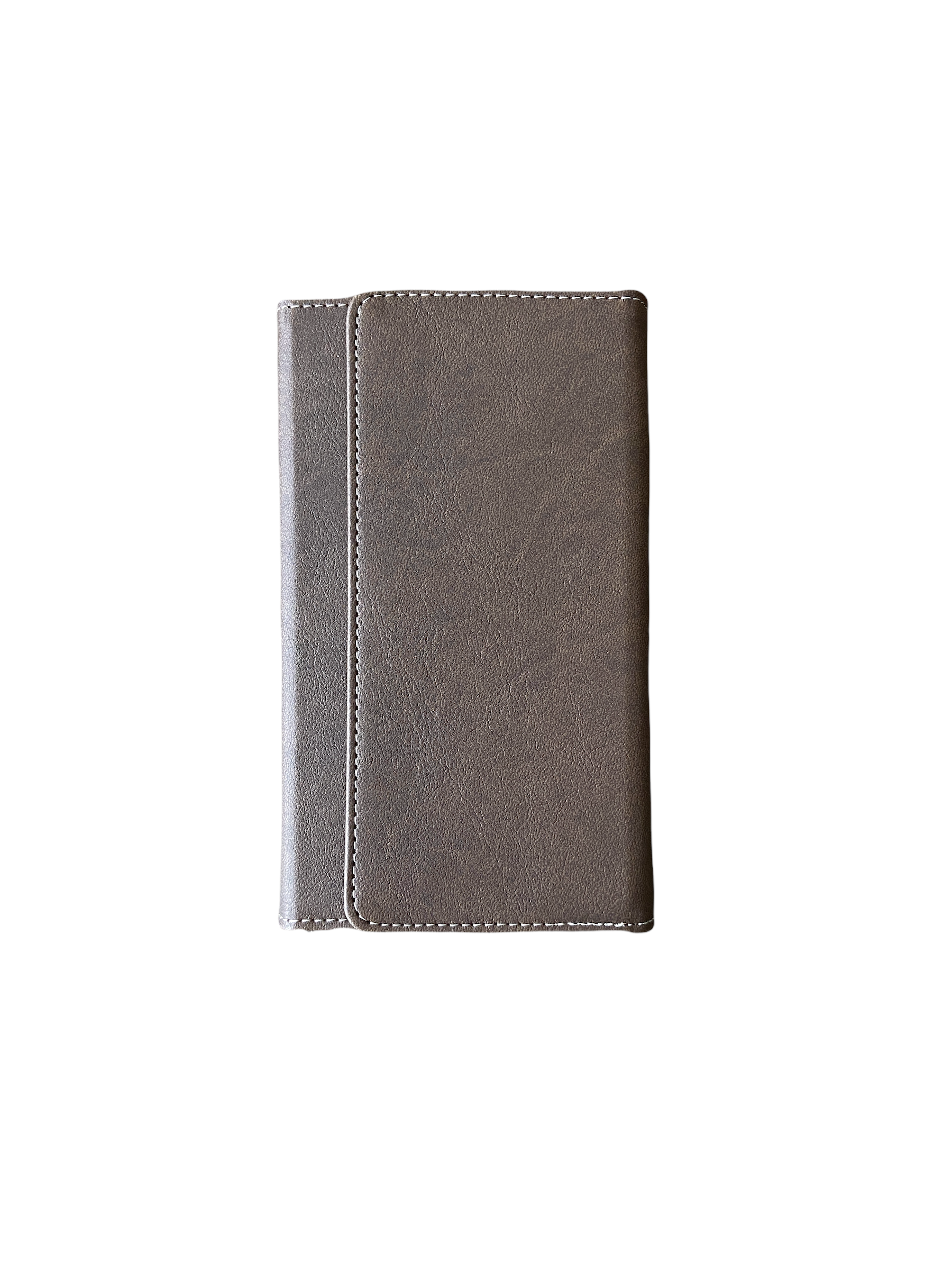 Personal Folio in brown, vegan leather, wallet and notebook in one