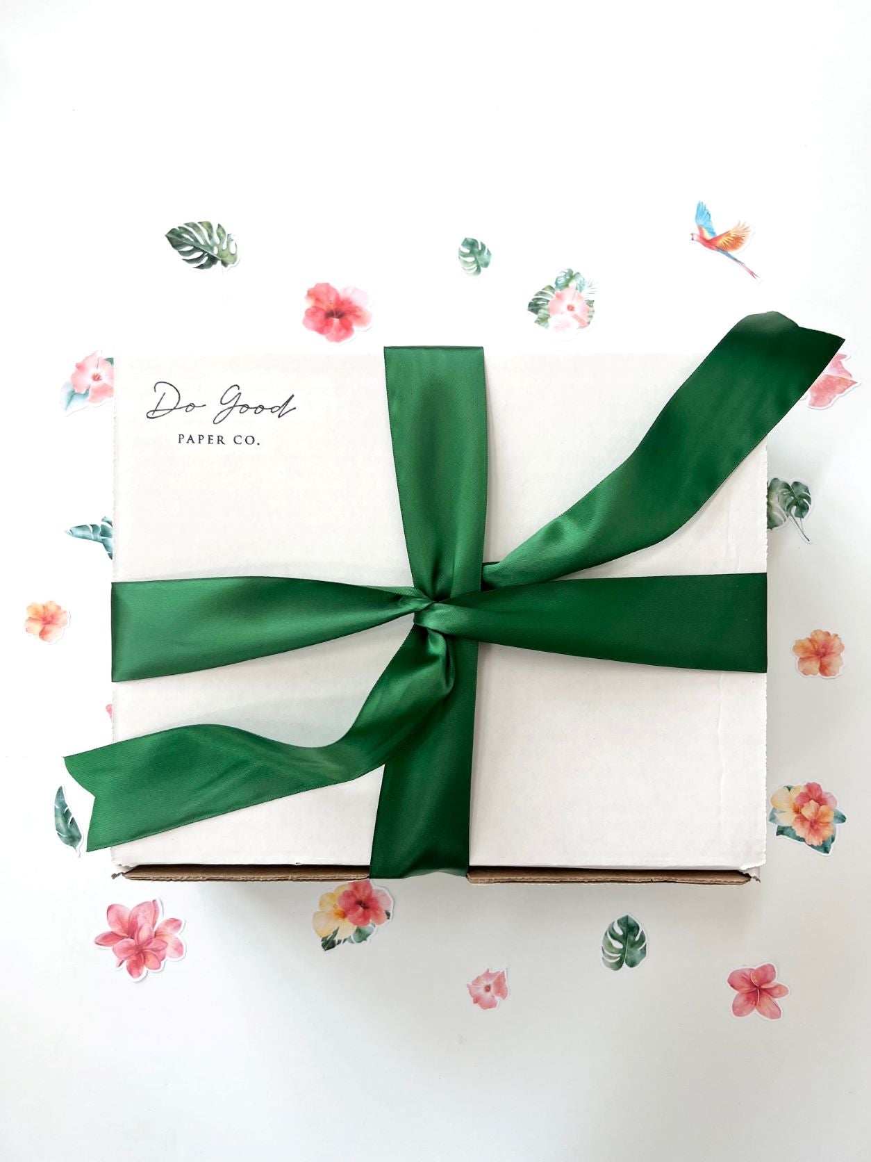 Tropical themed stationery subscription box