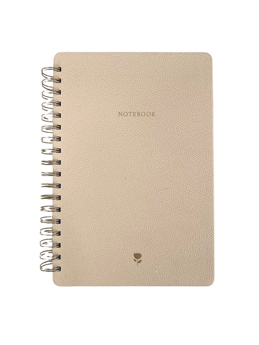 Medium spiral notebook in Full Bloom collection, gold accents, size B5